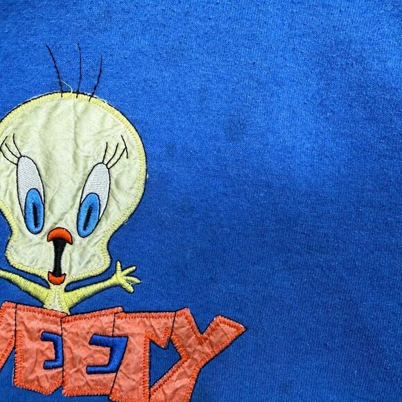 Tweety Bird Hoodie Vintage 90s Size XL Fruit of the Loom USA Warner Brothers - Picture 6 of 8